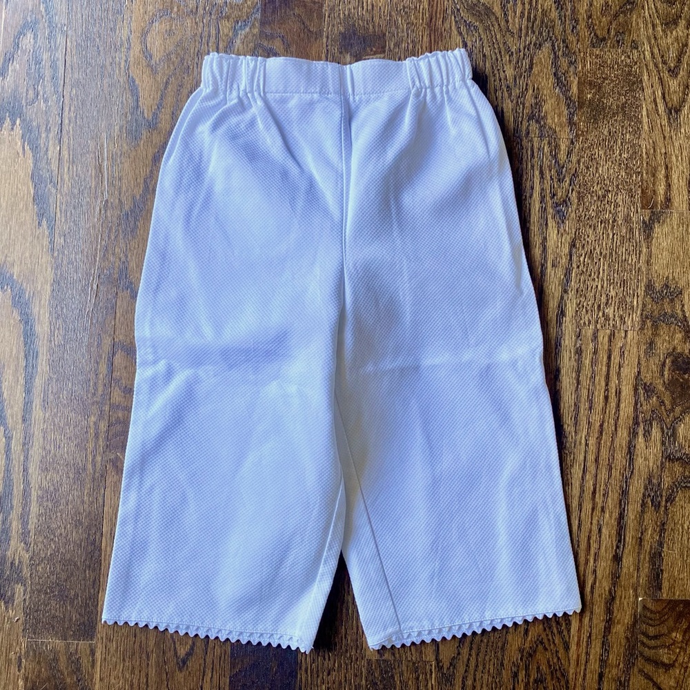 NWOT Bella Bliss size 4 / 4T girl’s white pique pants with ricrac trim
